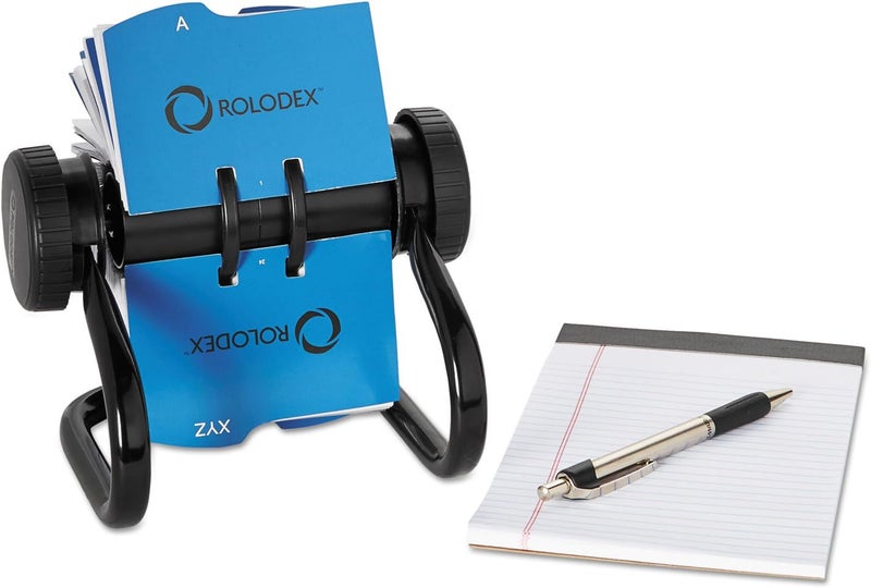 Rolodex 67236 Open Rotary Business Card File w/24 Guides Black - Image 4